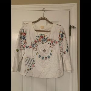 Hand Made,Beautiful top made from vintage linens, Excellent Condition